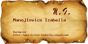 Manojlovics Izabella névjegykártya